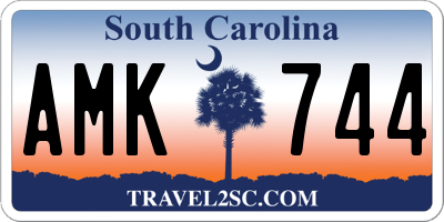SC license plate AMK744
