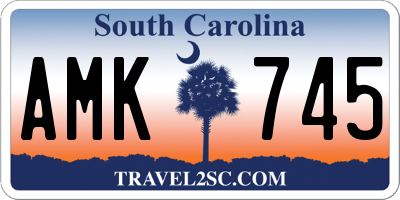 SC license plate AMK745