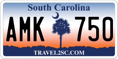 SC license plate AMK750