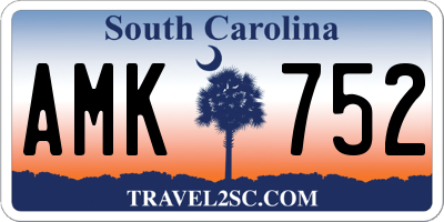 SC license plate AMK752