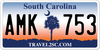 SC license plate AMK753
