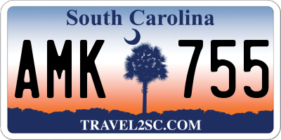SC license plate AMK755