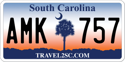 SC license plate AMK757