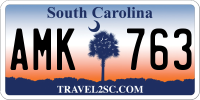 SC license plate AMK763