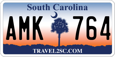 SC license plate AMK764
