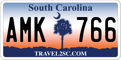 SC license plate AMK766