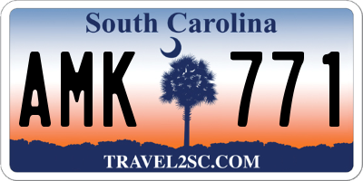 SC license plate AMK771