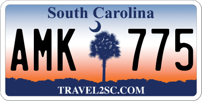 SC license plate AMK775
