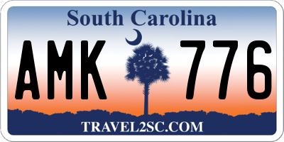 SC license plate AMK776