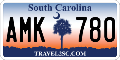 SC license plate AMK780