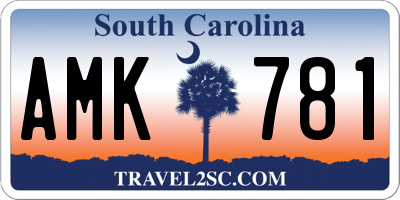 SC license plate AMK781
