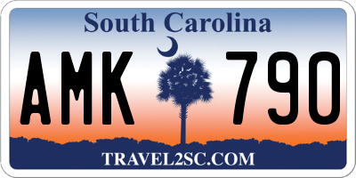 SC license plate AMK790