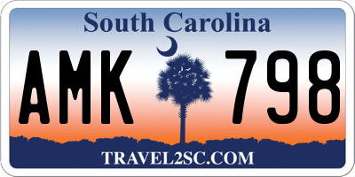 SC license plate AMK798