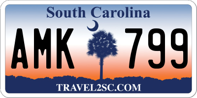 SC license plate AMK799
