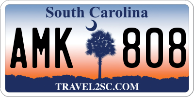 SC license plate AMK808