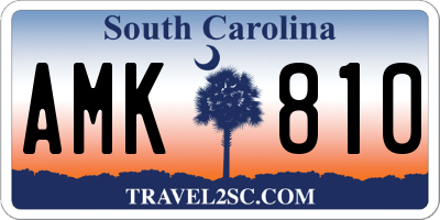 SC license plate AMK810