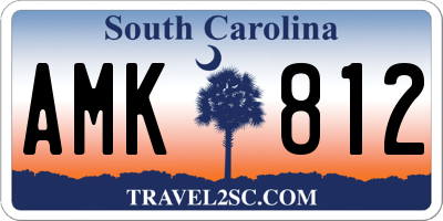 SC license plate AMK812
