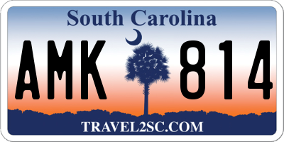 SC license plate AMK814