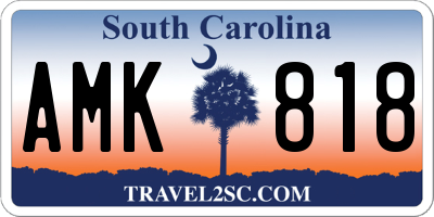 SC license plate AMK818