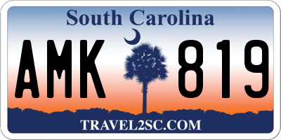SC license plate AMK819