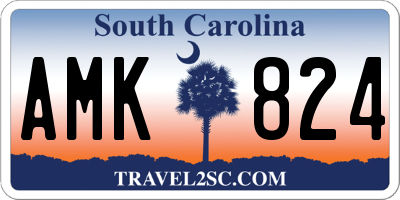 SC license plate AMK824