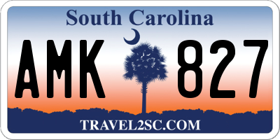 SC license plate AMK827