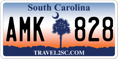 SC license plate AMK828