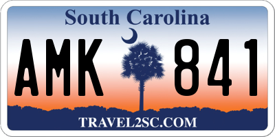 SC license plate AMK841