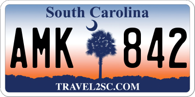 SC license plate AMK842