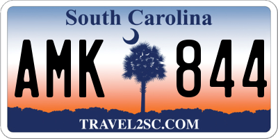 SC license plate AMK844