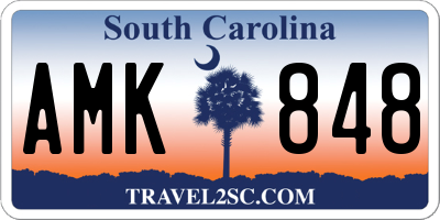 SC license plate AMK848