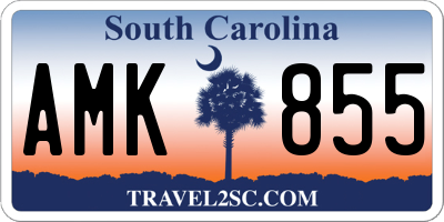 SC license plate AMK855