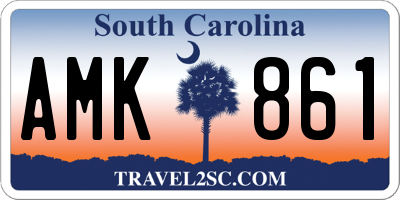 SC license plate AMK861