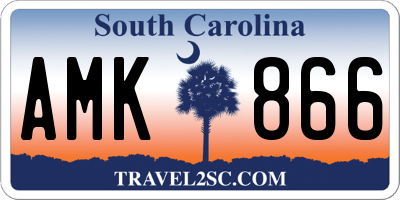 SC license plate AMK866