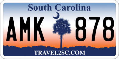 SC license plate AMK878