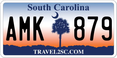 SC license plate AMK879