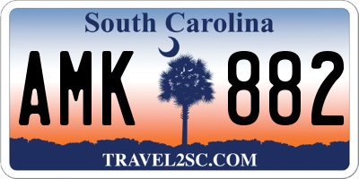 SC license plate AMK882