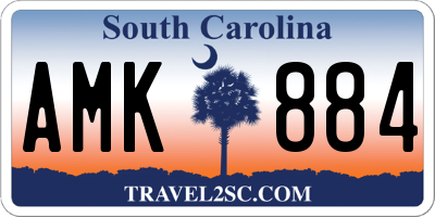 SC license plate AMK884