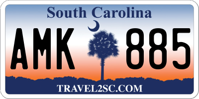 SC license plate AMK885