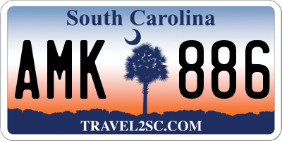 SC license plate AMK886