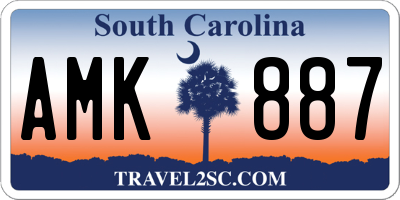 SC license plate AMK887