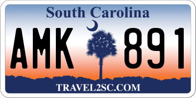 SC license plate AMK891