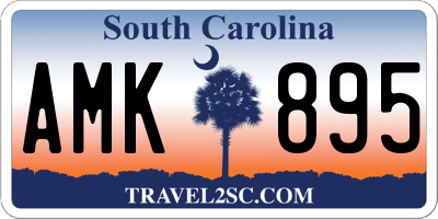 SC license plate AMK895