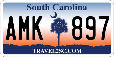 SC license plate AMK897