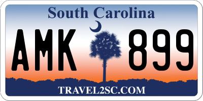 SC license plate AMK899