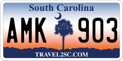 SC license plate AMK903