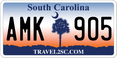 SC license plate AMK905