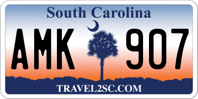 SC license plate AMK907