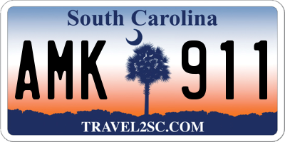 SC license plate AMK911
