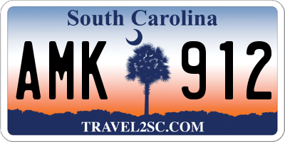 SC license plate AMK912